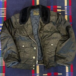 Vintage Western Men's Black Quilted Jacket